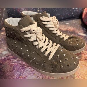 Spiked Suede High Tops